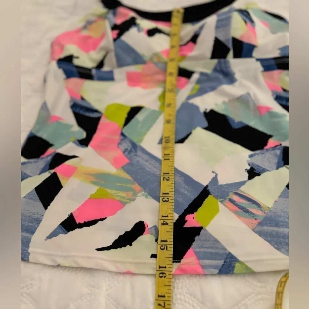 Zelos Geometric shapes Tankini Top M